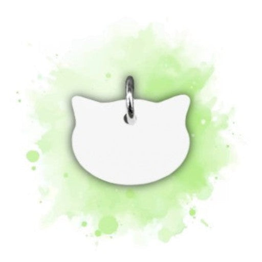 PLACA IDENTIFICACIÓN EN FORMA DE GATO SUBLIMABLE