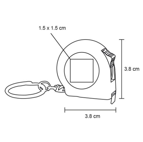 LLAVERO FLEXÓMETRO INCH