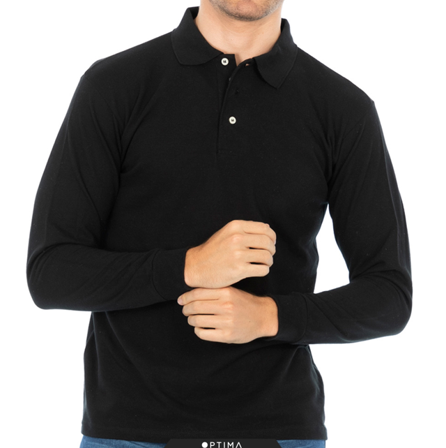 PLAYERA POLO PIQUÉT MANGA LARGA CABALLERO