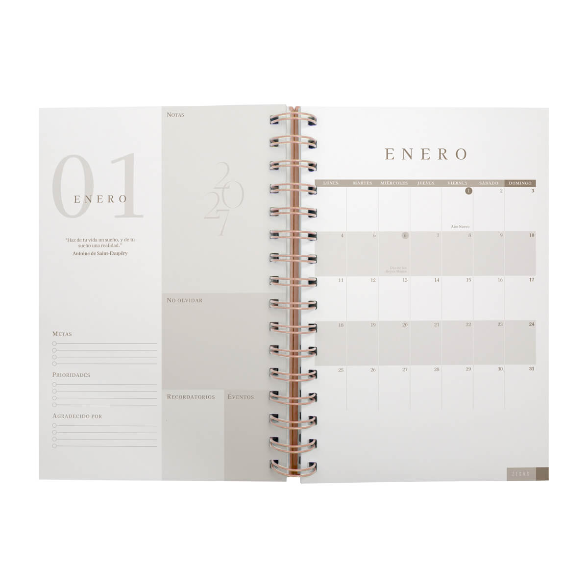 AGENDA DIARIA LETTE 2027