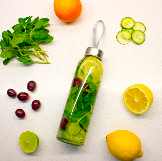 BOTELLA DE VIDRIO ¨ANANÁ¨