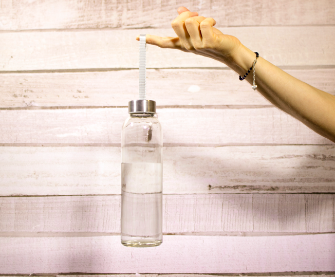 BOTELLA DE VIDRIO ¨ANANÁ¨