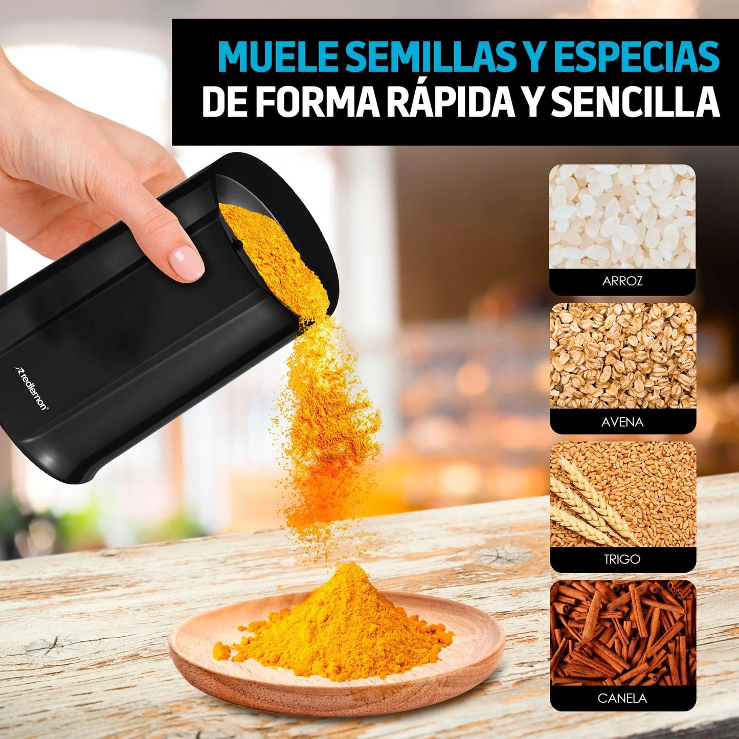 SET MOLINO DE CAFÉ Y ESPECIAS ELÉCTRICO