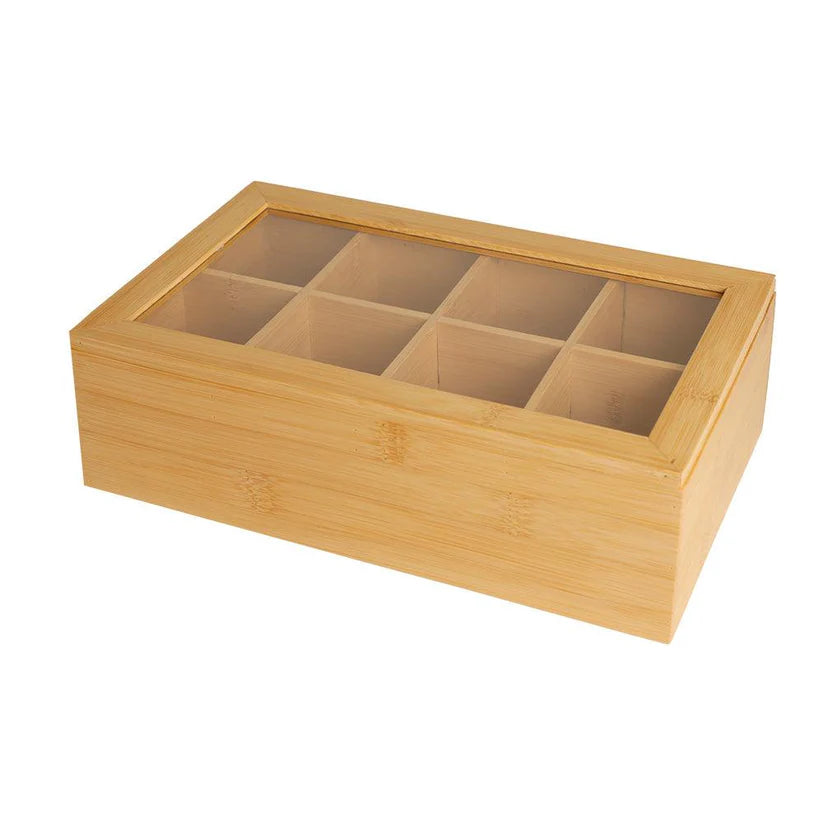 SET CAJA ORGANIZADORA DE BAMBÚ PARA TÉ