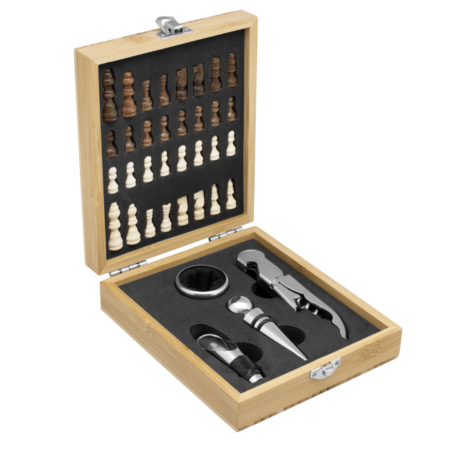 SET DE VINOS CON JUEGO DE AJEDREZ "CHESSY"