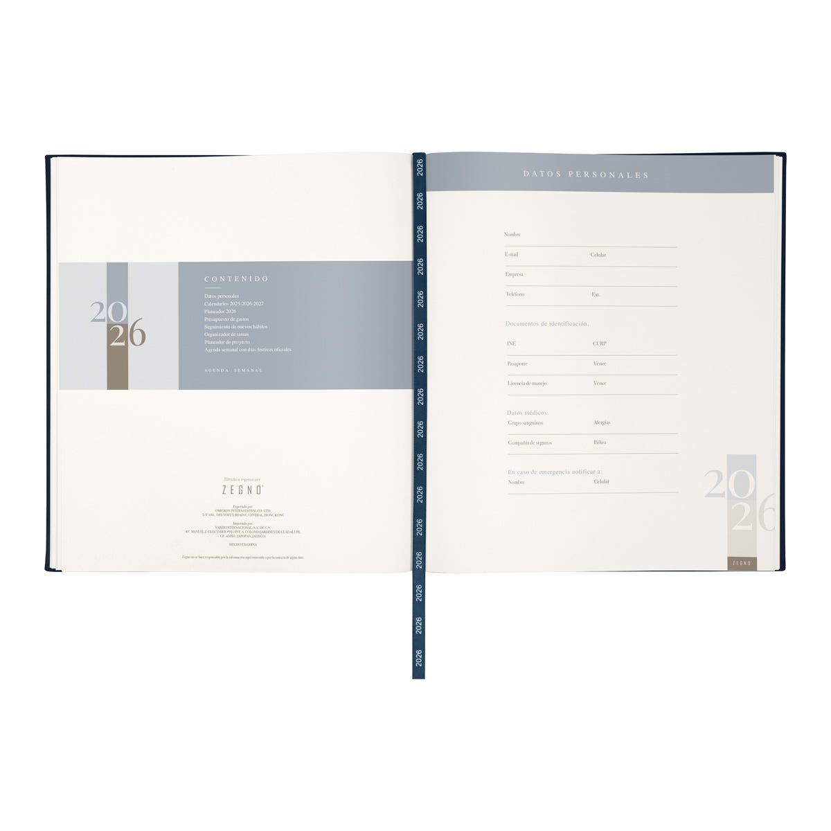 AGENDA EJECUTIVA CLÁSICA 2026