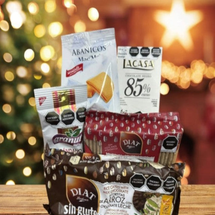 CANASTA FESTÍN DE CHOCOLATES Y FRUTOS SECOS