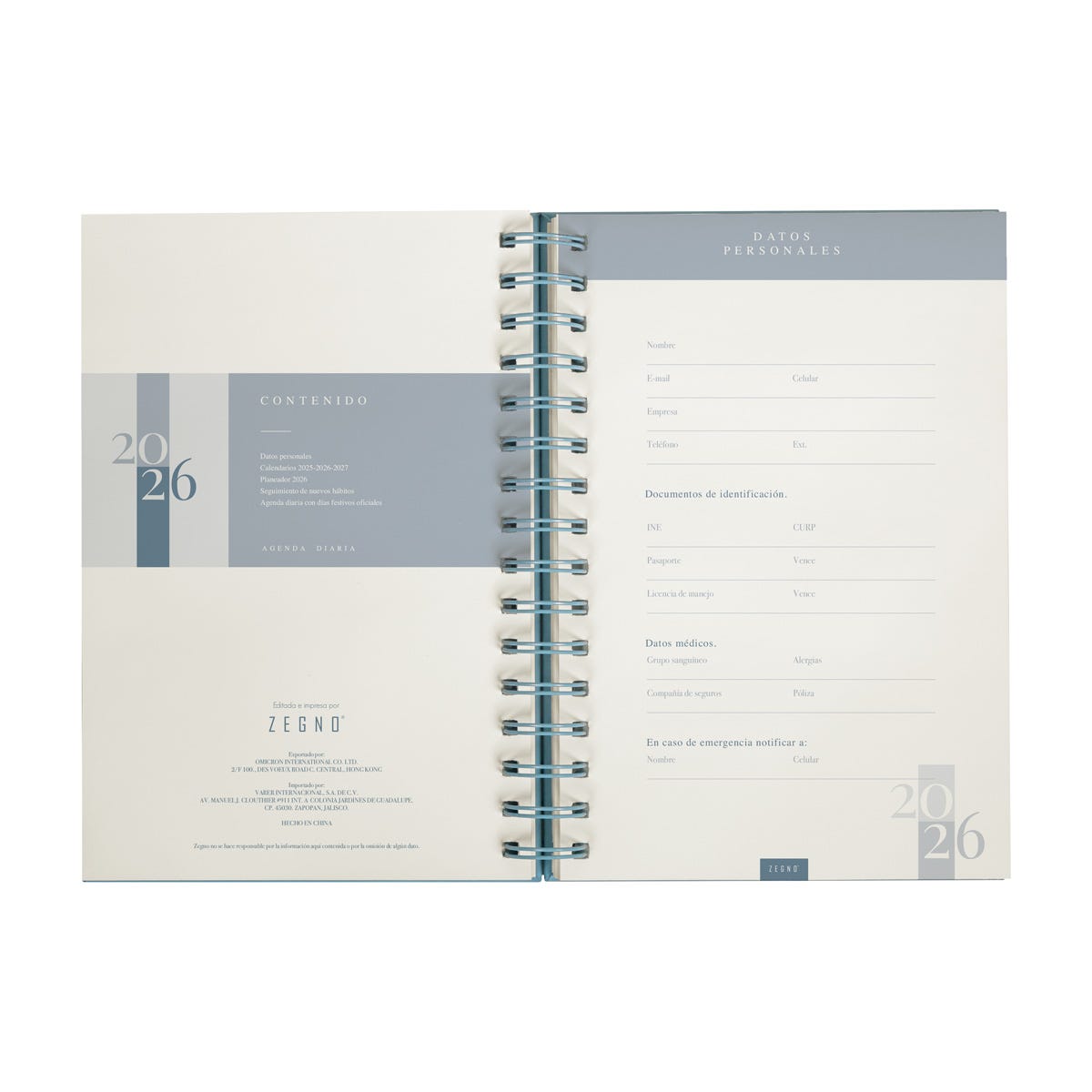 AGENDA DIARIA LETTE 2026